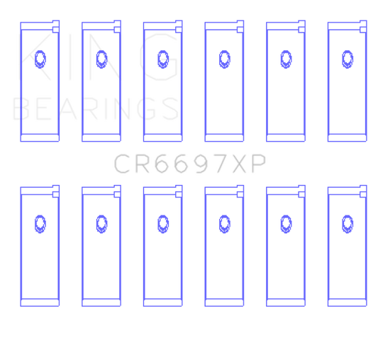 King Engine Bearings Nissan RB25/RB26 (Size 0.025mm) Performance Rod Bearing Set