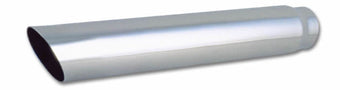compare product Vibrant 4in Round SS Truck/SUV Exhaust Tip (Single Wall Angle Cut) - 2.5in inlet 20in long