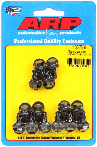 compare product ARP Stamped Steel Hex Valve Cover Bolt Kit 6-Point Hex Head 1/14in - 20 Thread (Set of 14)