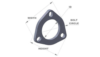 compare product Vibrant 3-Bolt T304 SS Exhaust Flanges (3in I.D.) - 5 Flange Bulk Pack