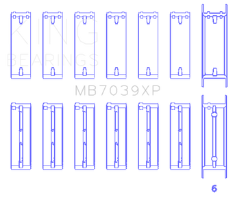 compare product King Engine Bearings BMW M20/M50 2.0L/2.5L/2.7L Performance Main Bearing Set - Size STDX