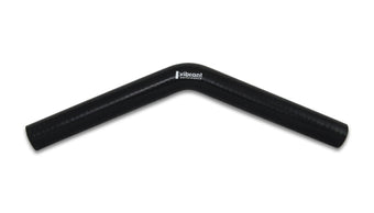 compare product Vibrant 4 Ply Reinforced Silicone Elbow Connector - 1.25in ID x 8in Leg 45 Deg Elbow (BLACK)