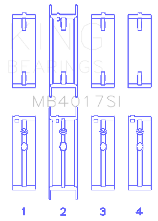 King Engine Bearings GM 231 (3800) V6 (Size STD) Main Bearing Set