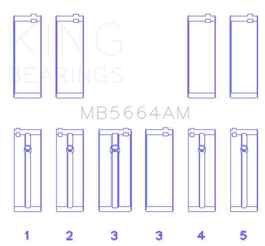 King Engine Bearings Nissan QR25DE DOHC 16 Valves (Size +0.75) Main Bearing Set