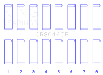 compare product King Engine Bearings Porsche M 48.00/M 48.50 (Size +0.25mm) Connecting Rod Bearing Set