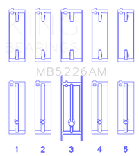 King Engine Bearings Mazda 626 F8 (Size +0.25mm) Main Bearing Set