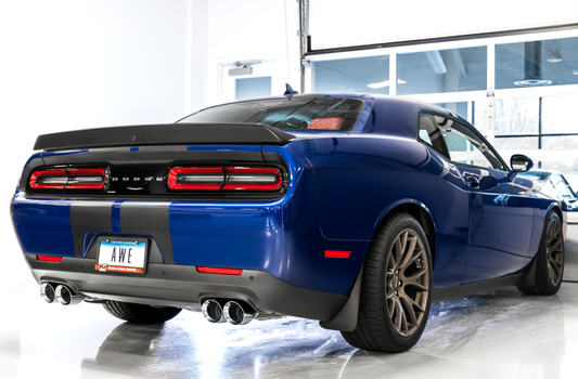 AWE Tuning 2017+ Dodge Challenger 5.7L Track Edition Exhaust - Chrome Silver Quad Tips