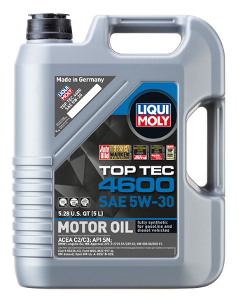 compare product LIQUI MOLY 5L Top Tec 4600 Motor Oil SAE 5W30