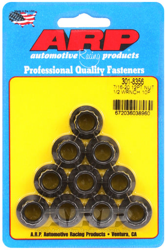 compare product ARP 7/16-20 1/2 Socket 12 Pt Nut Kit (Pack of 10)