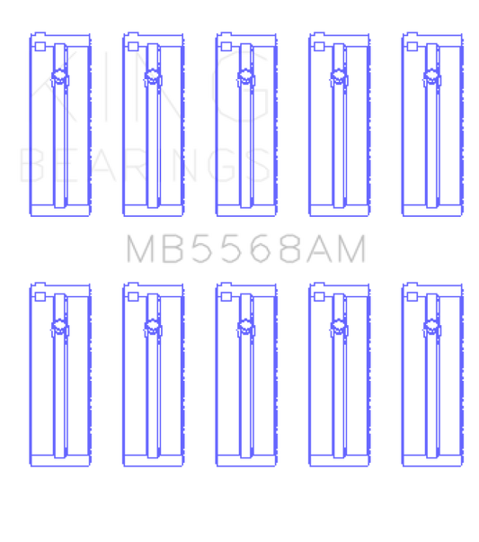King Engine Bearings Honda D16A/Y/Z H22A4 F23A (Size +0.25mm) Crankshaft Main Bearing Set