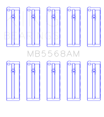 compare product King Engine Bearings Honda D16A/Y/Z H22A4 F23A Crankshaft Main Bearing Set - Size STD