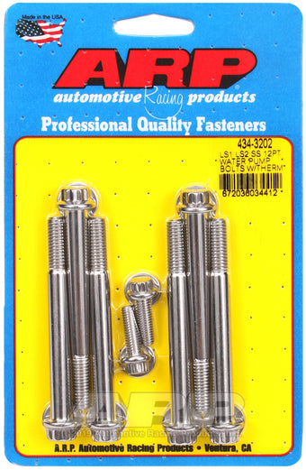 compare product ARP LS1 LS2 SS 12pt Water Pump Bolts w/Thermostat Housing Bolts Kit