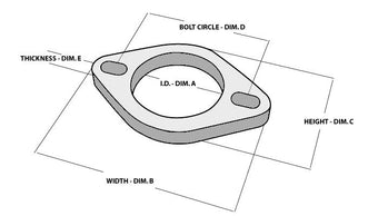 compare product Vibrant 2-Bolt T304 SS Exhaust Flange (2.75in I.D.)
