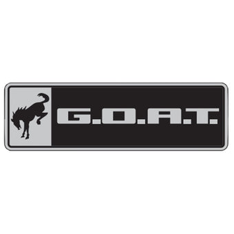 compare product Ford Racing Bronco/Bronco Sport G.O.A.T. Badge - Black/Chrome