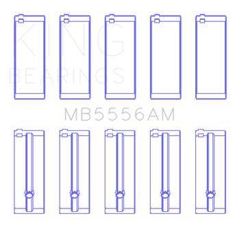 compare product King Engine Bearings Suzuki G-13 (Size +0.50mm) Main Bearing Set