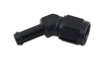 compare product Vibrant -8AN to 1/2in Hose Barb 45 Degree Adapter - Anodized Black