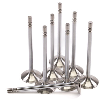 compare product GSC P-D Ford Mustang 5.0L Coyote Gen 1/2 32.75mm Head (+1mm) Chrome Polish Exhaust Valve - Set of 8
