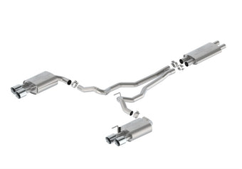 compare product Ford Racing 2024 Mustang 5.0L Touring Non-Active Cat-Back Exhaust w/GT Valance - Chrome Tip