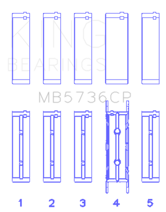 compare product King Engine Bearings Ford Powerstroke 6.0L/6.4L Diesel (Size +0.026mm) Crankshaft Main Bearing Set