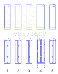 King Engine Bearings Ford Powerstroke 6.0L/6.4L Diesel (Size +0.50mm) Crankshaft Main Bearing Set
