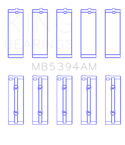 King Engine Bearings Toyota Scion XA/XB 1NZFE (Size STD) Bi-Metal Aluminum Main Bearing Set