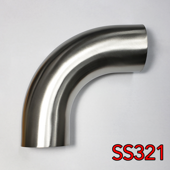 compare product Stainless Bros 4in SS321 90 Deg Mandrel Bend Elbow - 1.5D Radius 16GA/.065in Wall (Leg)