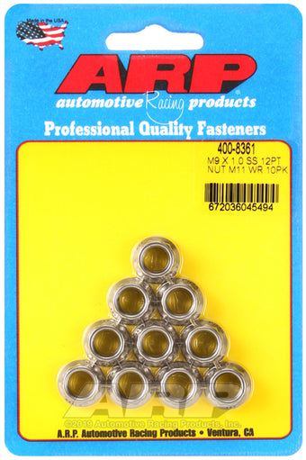 compare product ARP M9 x 1.00 (M11 WR) SS 12pt Nut Kit (Set of 10)