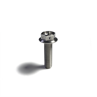 compare product Ticon Industries Titanium Bolt Flanged M8x20x1.25TP 12mm 6pt Head Drilled