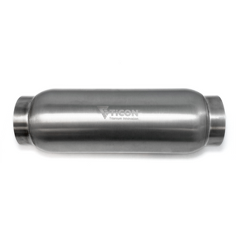 compare product Ticon Industries 5in Body x 7in Length 4in Inlet/Outlet Titanium Bullet Resonator