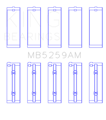 compare product King Engine Bearings Honda B18A1 (Size +0.25mm) Main Bearing Set
