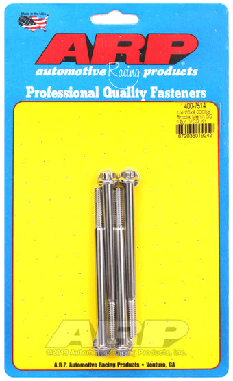 compare product ARP Merlin block, Brodix head SB 12pt valve cover bolt kit