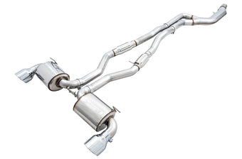 compare product AWE Tuning 2020 Toyota Supra A90 Resonated Touring Edition Exhaust - 5in Chrome Silver Tips