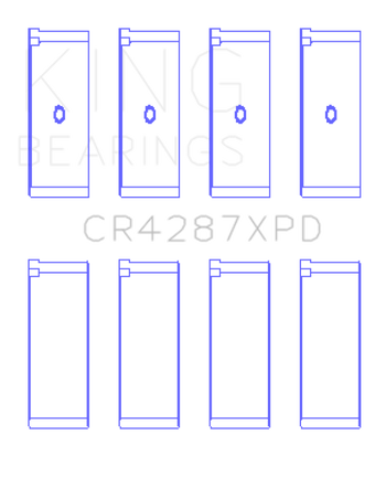compare product King Honda B18C1/B18C5 16V (Size 0.25mm - Predoweled for Alum Rods) Performance Rod Bearing Set