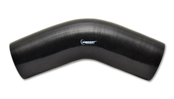 compare product Vibrant 4 Ply Reinforced Silicone Elbow Connector - 2.5in I.D. - 45 deg. Elbow (BLACK)