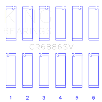 compare product King Engine Bearings Mercedes Benz M 276 DE35 Sputter Replacement (Size +0.25mm) Conrod Bearing Set