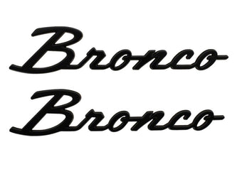 compare product Ford Racing 21-24 Bronco Classic Script Fender Badge Kit - Gloss Black