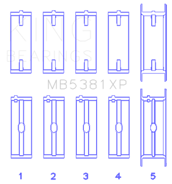 compare product King Engine Bearings Holden 253/308CI 5.0L/5.7L (Size .010) Main Bearing Set
