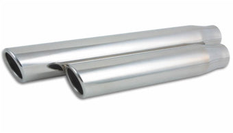 compare product Vibrant 3in Round SS Truck/SUV Exh Tip (Single wall Angle Cut Rolled Edge) - 2.5in inlet 11in long