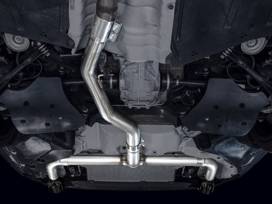AWE Tuning 19-23 BMW 330i / 21-23 BMW 430i Base G2X Track Edition Axle-Back Exhaust - Diamond Black