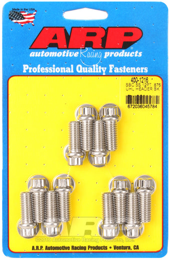 compare product ARP Chevrolet Small Block SS 12pt .875in UHL Header Bolt Kit - Polished