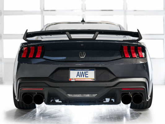 AWE 2024 Ford Mustang Dark Horse S650 RWD SwitchPath Cat-Back Exhaust w/ Quad Diamond Black Tips