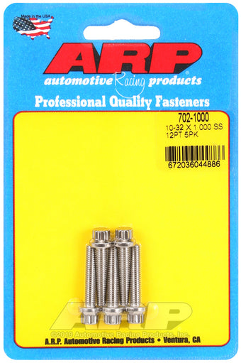 compare product ARP 10-32 x 1.000 12pt SS Bolts (Pack of 5)