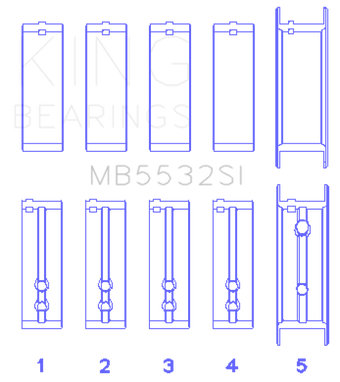 compare product King Engine Bearings Chevrolet 151/153 (Size STD) Main Bearing Set