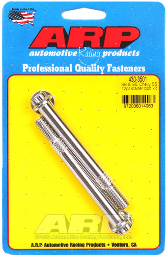 compare product ARP SB and BB Chevy 3/8 12pt SS Pro Stock and Hi-Torque Starter Bolt Kit