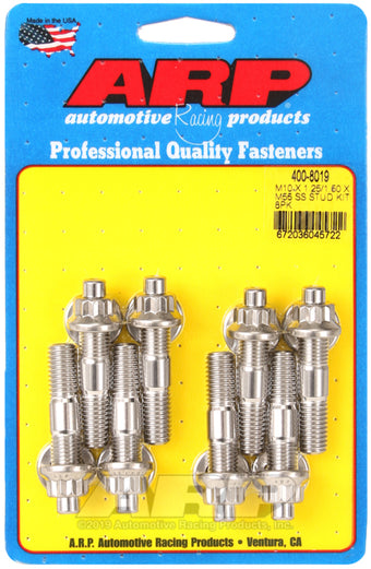 compare product ARP M10 X 1.25/1.50 X M55 Stainless Steel Accessory Studs (8 pack)