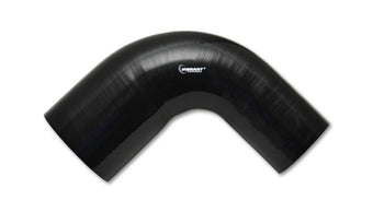compare product Vibrant 4 Ply Reinforced Silicone 90 degree Transition Elbow - 3in I.D. x 4in I.D. (BLACK)