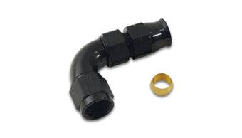 compare product Vibrant 90 Deg 5/16in Tube to Female -6AN Adapter (w/ Olive Inserts)