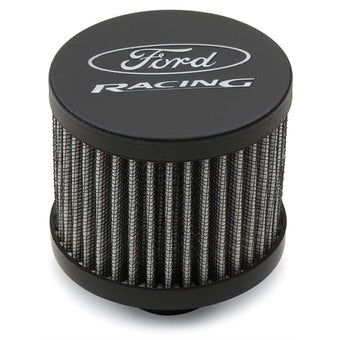 compare product Ford Racing Black Crinkle Unshielded Breather w/Ford Racing Logo