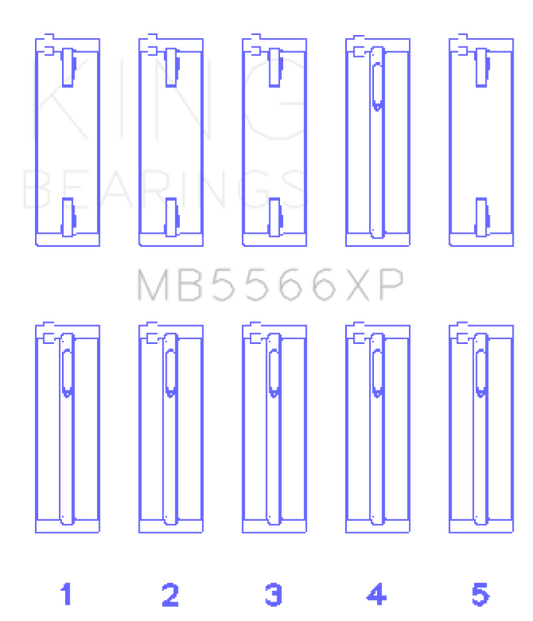 King Engine Bearings Audi A4 1.8L AEB Performance Main Bearing Set - Size +.25mm
