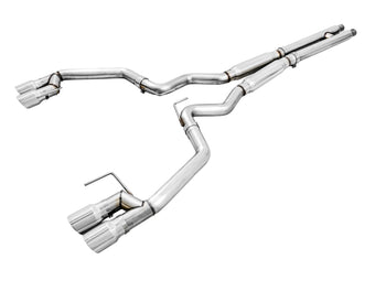 compare product AWE Tuning 2018+ Ford Mustang GT (S550) Cat-Back Exhaust - Track Edition (Quad Chrome Silver Tips)